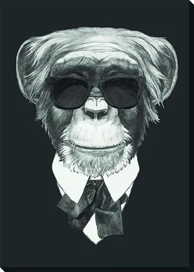 Картина маслом Обезьяна в очках