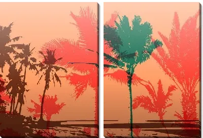 Модульная картина Пальмы №7