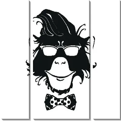 Модульная картина Обезьяна в очках №2