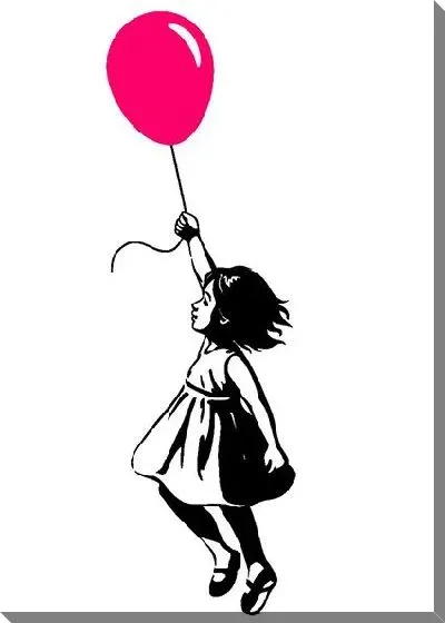 Постер Девочка на воздушном шаре