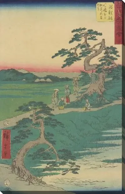 Картина Станция Чирю (1855) (Chiriu station, from Fifty-three Stations Along the Tokaido (Tokaido Gojusan-tsugi))