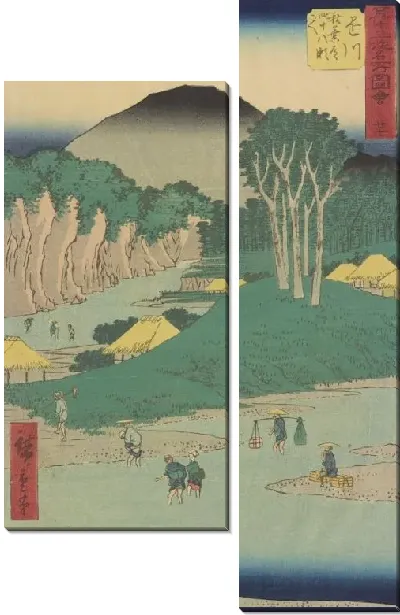 Картина Станция Какэгава (1855) (Kakegawa station, from Fifty-three Stations Along the Tokaido (Tokaido Gojusan-tsugi))