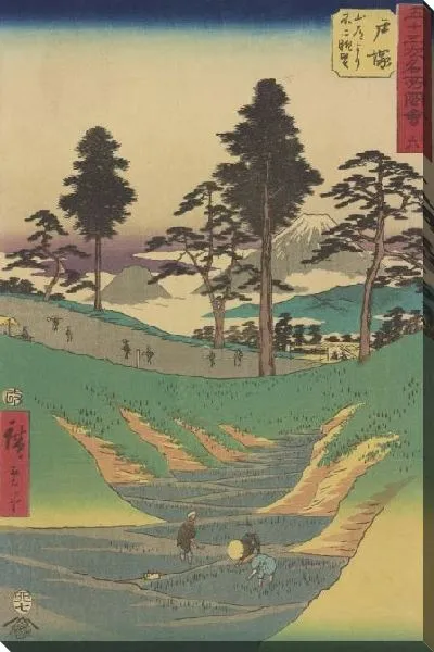 Картина Станция Тоцука (1855) (Totsuka station, from Fifty-three Stations Along the Tokaido (Tokaido Gojusan-tsugi))