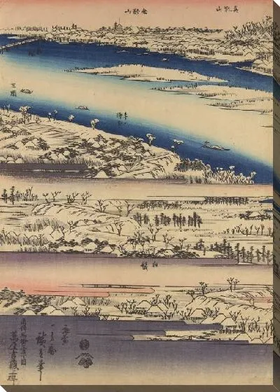 Картина Тото (Toto Meisho Sumida Gawa Zenzu Setchu no Kei)