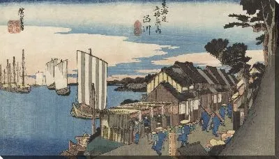 Картина Восход солнца (1833) (Fifty-Three Stations of the Tokaido Hoeido Edition “Shinagawa (Sunrise)”)