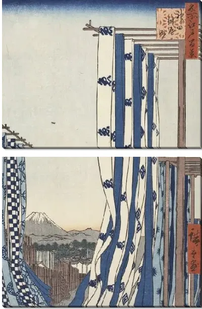 Картина Украшение квартала, Канда (1857) (Dyers' Quarters, Kanda)