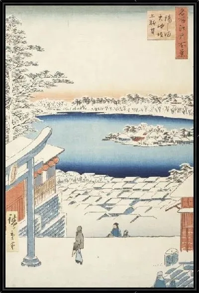 Картина Холм Тенжинзака (1856) (Tenjinzaka Hill at Yushima Shrine)