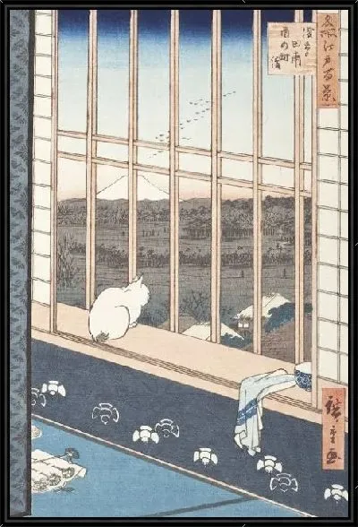 Картина Рисовые поля (1857) (Asakusa Rice Fields and Festival of Torinomachi)