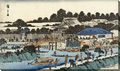 Картина Храм (1830-1840) (Myōkendō Temple in Yanagizaki)
