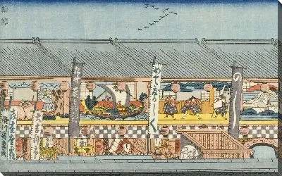 Картина Выступление (1847-1852) (Opening Performance (Kaomise) at Saruwakachō)