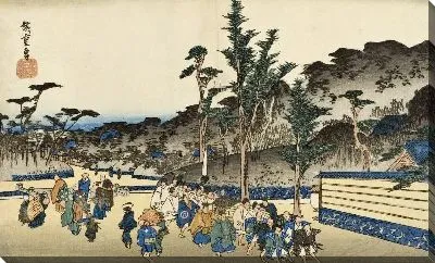 Картина Избиратели (1830) (Precincts of Zōjōji in Shiba)