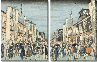 Театры Кабуки (1830) (Kabuki Theaters in Nichomachi)