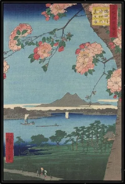 Картина Мори (Meisho Edo Hyakkei - Sumidagawa Suishin no Mori)