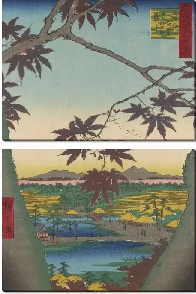 Картина Манма (Meisho Edo Hyakkei - Manma no Momiji)