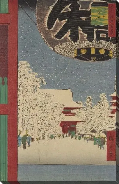Картина Асакуса (Meisho Edo Hyakkei - Asakusa Kinryuzan)
