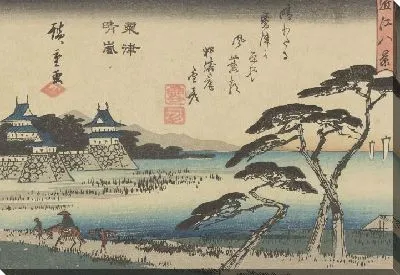 Картина Озеро Оми (Awazu no seiran, from the series, Eight Views of Lake Omi)