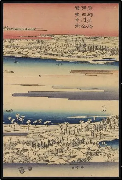 Картина Сумида (Toto Meisho Sumida Gawa Zenzu Setchu no Kei)