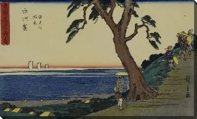 Картина Вид со склона (1840) (View of Shiomi Slope, Shirasuka, from the series The Fifty-three Stations of the Tokaido (Gyosho edition))