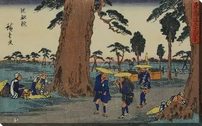 Картина Чирю (1840) (Chiryu, from the series The Fifty-three Stations of the Tokaido (Gyosho edition))