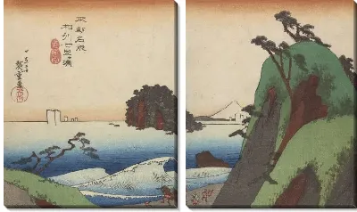 Картина Хонтё Мейшо (Honcho Meisho-Soshu Shichiri-G-Hama)