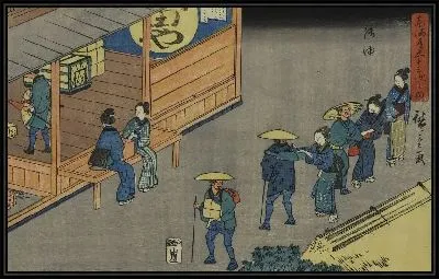 Картина Гою (1840) (Goyu, from the series The Fifty-three Stations of the Tokaido (variant print) (Gyosho edition))
