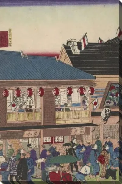 Картина Сцена театра (1870) (Scene of hisamatsu theatre)