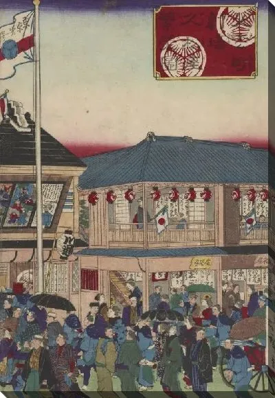 Картина Сцена театра (1870) (Scene of hisamatsu theatre)