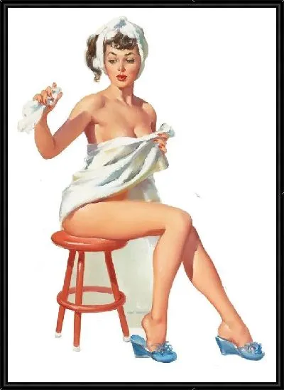 Картина Девушка в полотенце на стуле