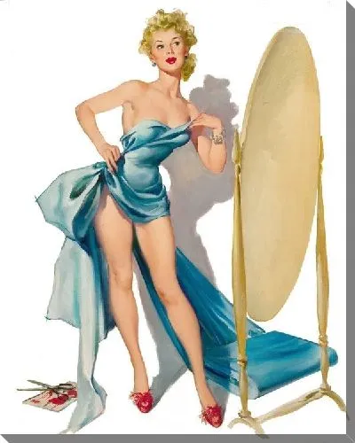 Картина маслом Девушка у зеркала №2