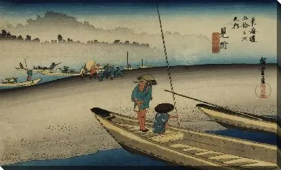 Картина Река Тенрю (1833) (The Tenryu River, Mitsuke, from the series the Fifty-three Stations of the Tokaido (Hoeido edition))