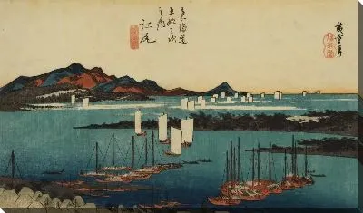 Картина Отдаленный вид (1833) (Distant View of Miho, Ejiri, from the series the Fifty-three Stations of the Tokaido (Hoeido edition))