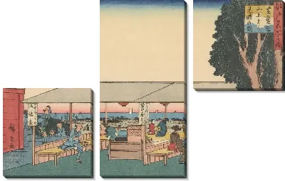 Картина Шиба Атагосанчо (Shiba Atagosancho yori miharasu no zu, from the series, Edo meisho no uchi)