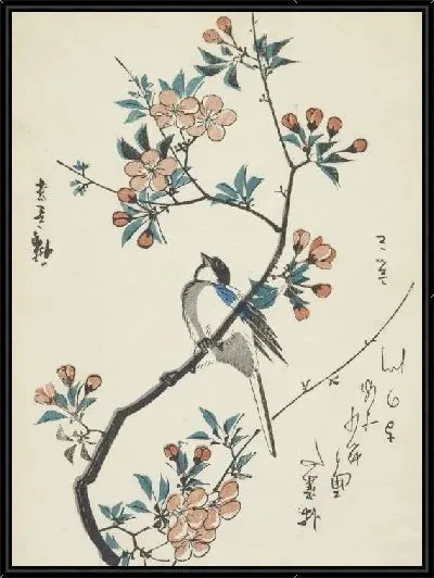 Картина Арония и горный воробей (1797-1858) (Aronia and mountain sparrow)