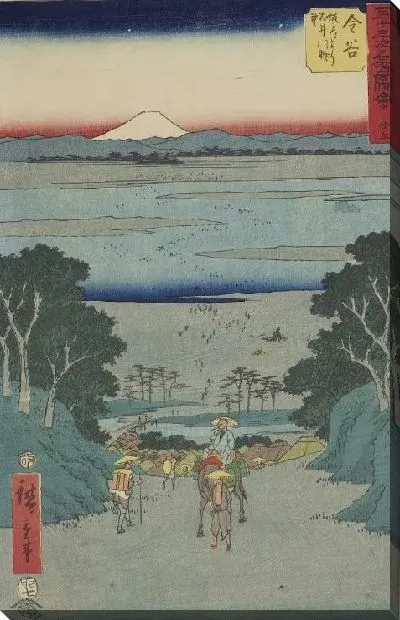 Картина Станция Каная (1855) (Kanaya station, from Fifty-three Stations Along the Tokaido (Tokaido Gojusan-tsugi))