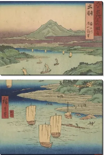 Картина Дэва (Dewa, from the series, Rokuju yoshu meisho zue)