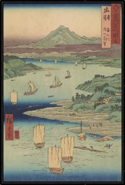 Картина Дэва (Dewa, from the series, Rokuju yoshu meisho zue)