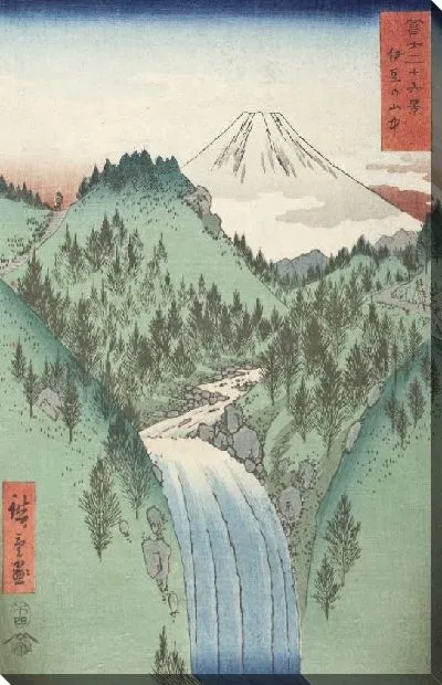 Картина Водопад в горах Идзу (1858) (Waterfall in the Mountains of Izu)