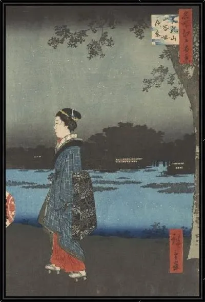Картина Санья Бори (Toeizan Sanyabori yakei, from the series, One Hundred Famous Views of Edo)