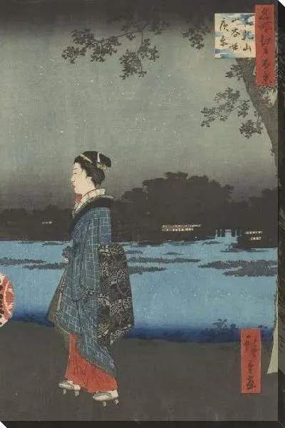 Картина Санья Бори (Toeizan Sanyabori yakei, from the series, One Hundred Famous Views of Edo)