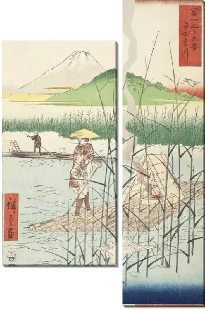 Картина Река Сосю (1858) (Sagami River)