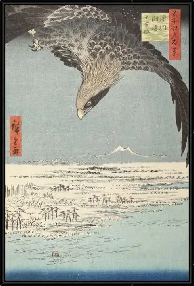 Картина Равнина близ Фукагавы (1857) (Susaki and the Jumantsubo Plain near Fukagawa)