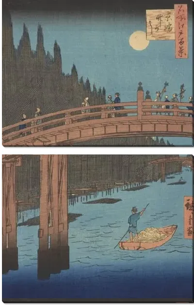 Картина Такахаши (Kyobashi Takegashi, from the series, One Hundred Famous Views of Edo)