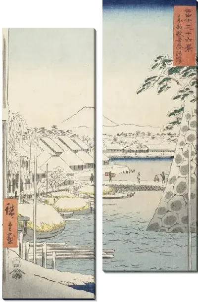 Картина Набережная (1858) (Sukiya Embankment)