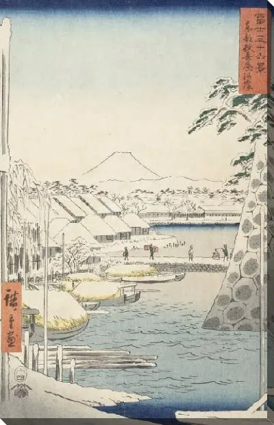 Картина Набережная (1858) (Sukiya Embankment)