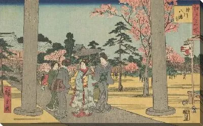 Картина Дарохранительница (The Hachimangu Shrine, from the series, Famous places of Edo)