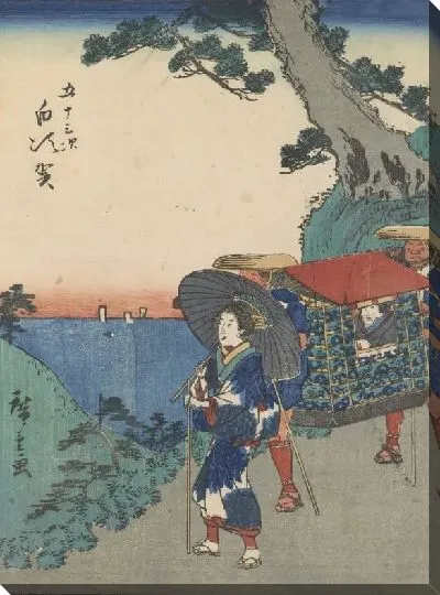 Картина Футагава (Shirasuka and Futagawa, from the series, Fifty-three Stations along the Tokaido)