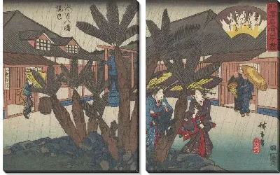 Картина Хатиман (Fukagawa hachiman keidai, from the series Edo komeikaitei zukushi)
