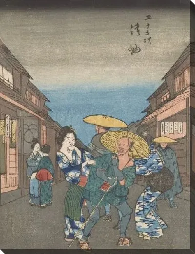 Картина Йошида (Yoshida and Goyu, from the series, Fifty-three Stations along the Tokaido)