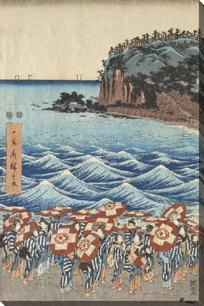 Картина Паломничество женщин (Pilgrimage of Female Entertainers to Enoshima to Pay Homage to Benzaiten)