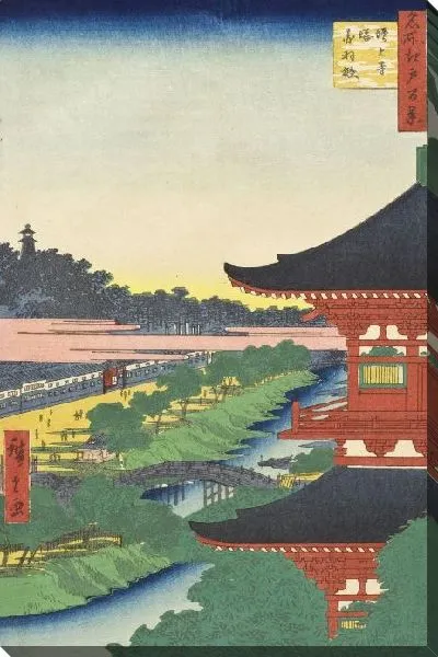 Картина Акабане (1857) (Zōjōji Pagoda and Akabane)